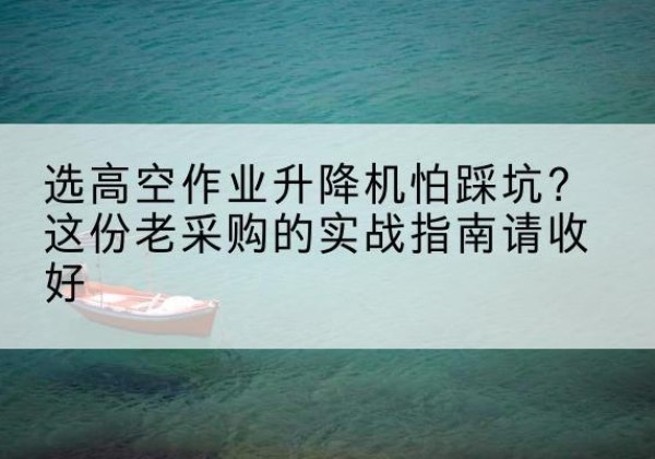 始兴高空作业升降机厂家推荐-选高空作业升降机怕踩坑？这份老采购的实战指南请收好