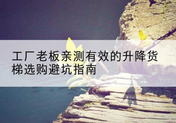 始兴升降货梯怎么选-工厂老板亲测有效的升降货梯选购避坑指南
